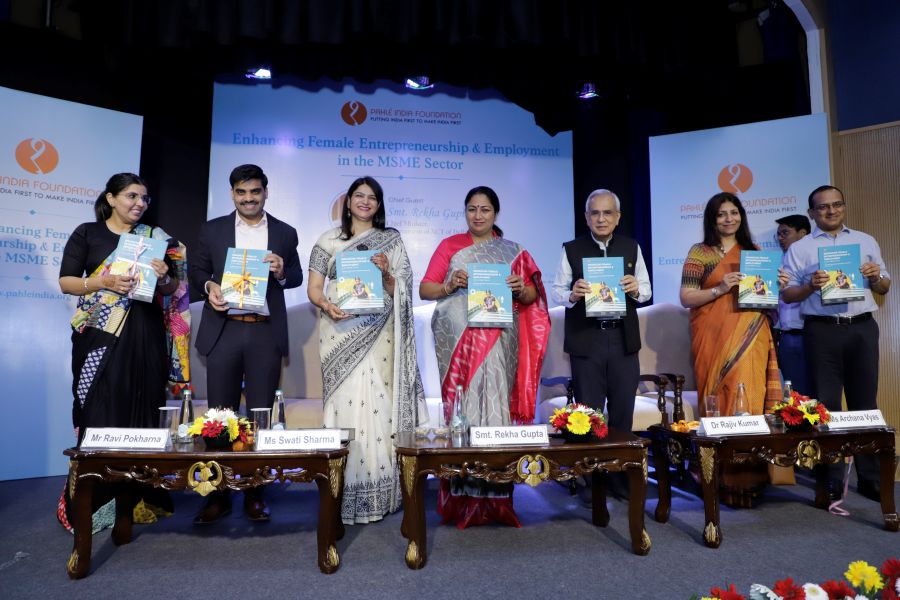 Delhi CM Rekha Gupta Launches Pahlé India Foundation’s Report on Women’s Role in MSME Growth, Announces Collateral-Free Loan Scheme